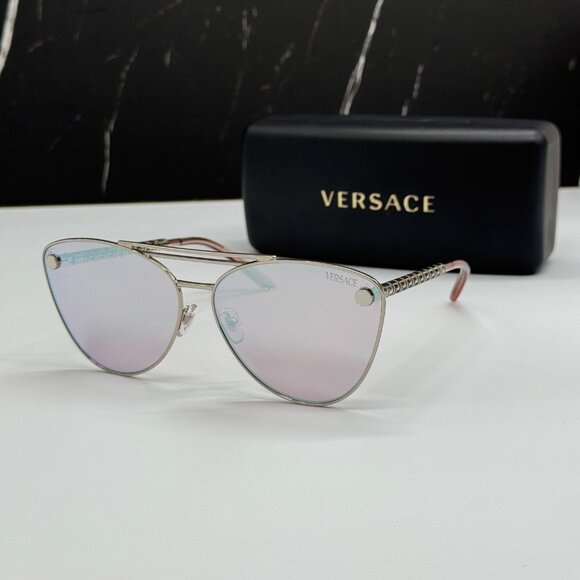NEW VERSACE VE2267 1000/7V WOMEN SUNGLASSES SILVER/PINK VE2267 10007V EYEWEAR main image 10